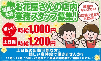 園芸屋 グリーンサミット 与次郎店 北ふ頭店の求人情報 鹿児島の仕事を探すなら 求人かごしま